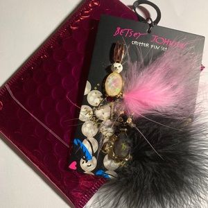 Betsey Johnson Critter Pin Set